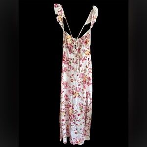 Floral Maxi Dress with Ruffle Straps